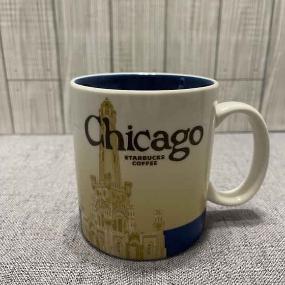 Starbucks Other - Starbucks Chicago Mug - Cream and Blue
